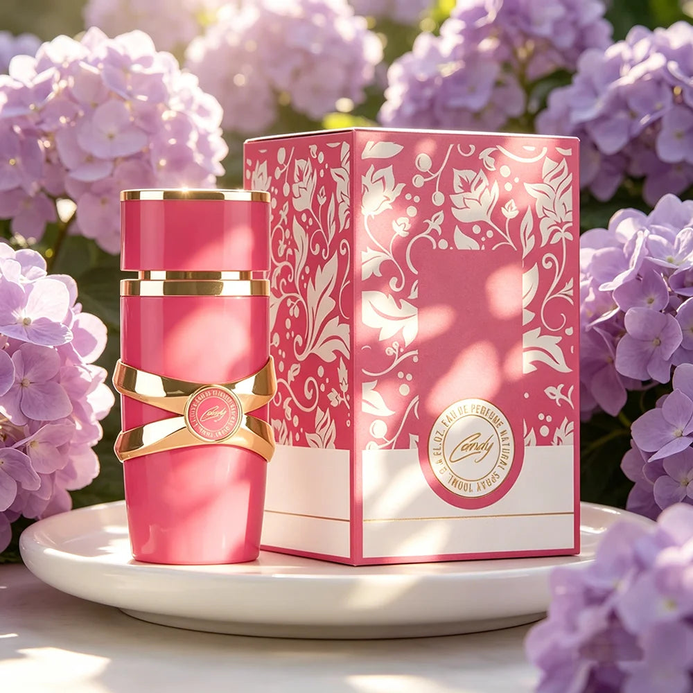 30ml Pink and Gold Women's Perfume, Long Lasting Floral Fragance, Luxurious Bottle with Decorated Box, Elegant Gift