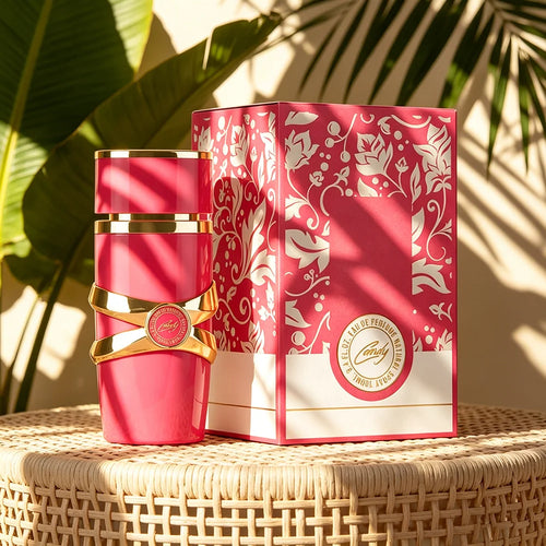 30ml Pink and Gold Women's Perfume, Long Lasting Floral Fragance, Luxurious Bottle with Decorated Box, Elegant Gift