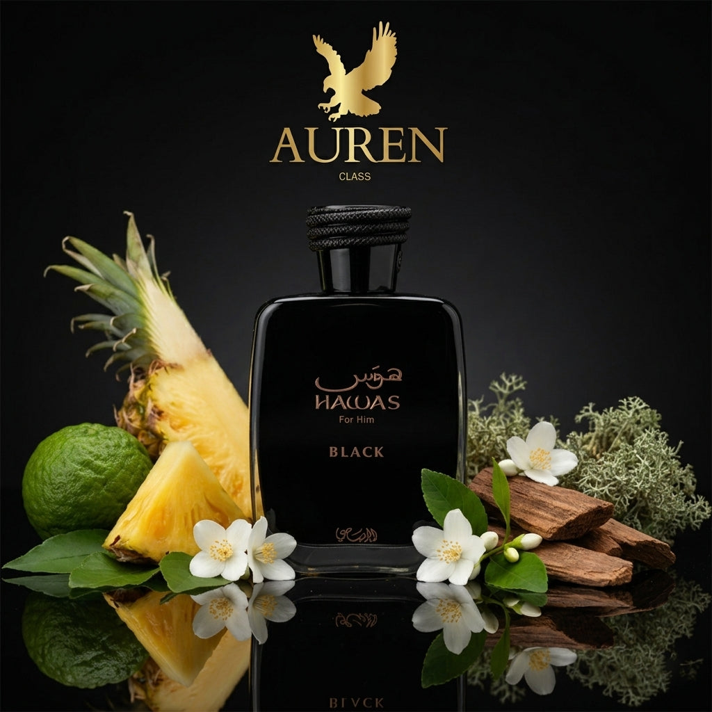 Perfume Árabe Rasasi Hawas Black Eau de Parfum Masculino