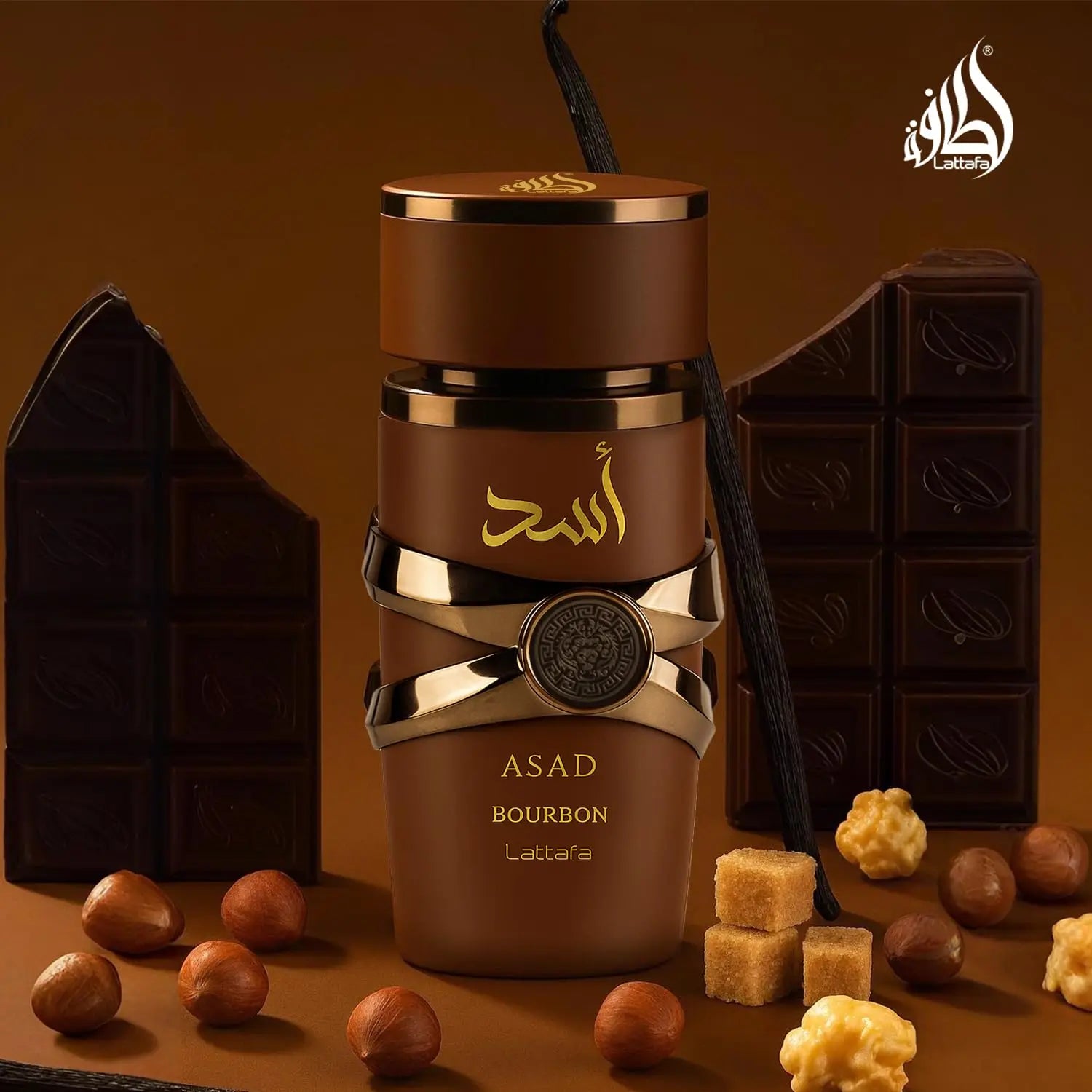 Original Lattafa Asad Bourbon for Unisex Eau De Parfum Spray 100ml Luxury Brand Perfume High Quality Perfume Dubai Chocolate