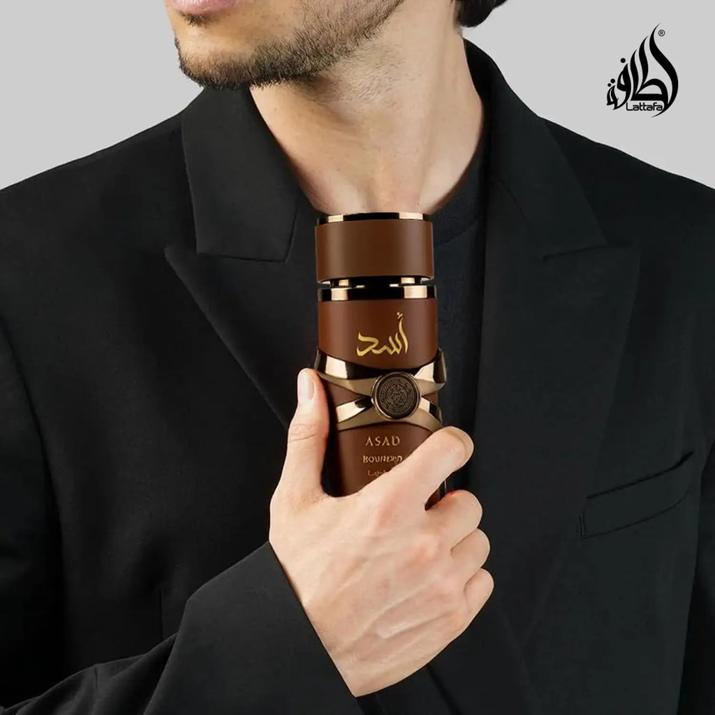 Original Lattafa Asad Bourbon for Unisex Eau De Parfum Spray 100ml Luxury Brand Perfume High Quality Perfume Dubai Chocolate