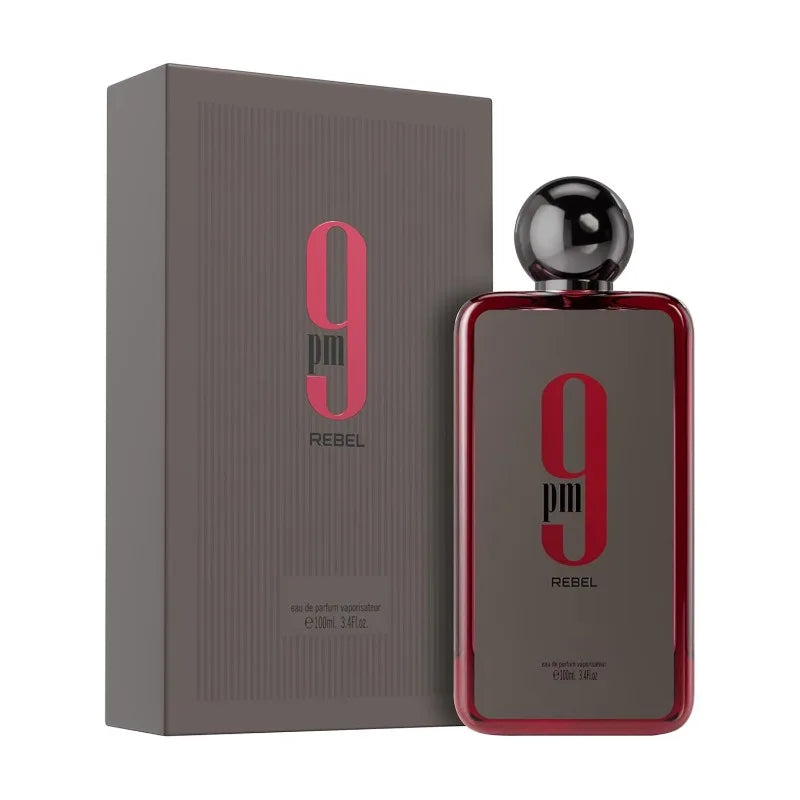 Portable 9PM Rebel EDP Spray for Unisex 100ml Premium Arabian Perfumes 3.4 Oz Lasting Aromatic Fruity Perfume Cologne Pheromones